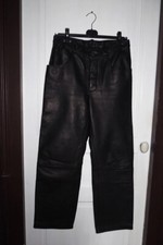 pantalon cuir motard femme