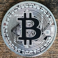 Médaille Bitcoin 2013 - monnaie argenté plaquée argent - Ø41mm