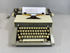 Machine à écrire M.J ROOY Blanc Gris  TYPEWRITER 1950