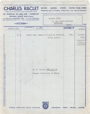 Facture  1951  ETS CHARLES
