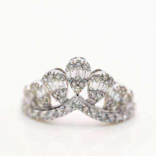 Bague couronne blanc - couronne,