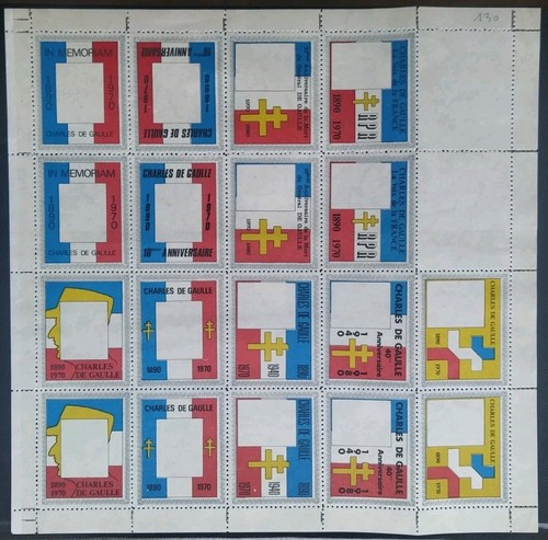 Bloc feuille vignettes en - bloc, 18