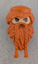 playmobil  Tete Foncée barbe