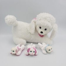 Ancienne Peluche chien caniche blanc Puppy Surprise HASBRO - 26438