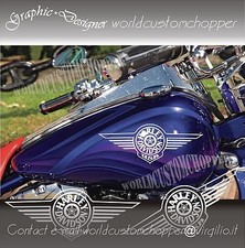 2 Adhésifs Decal Stickers Moto Custom De Réservoir Replica Harley Davidson USA