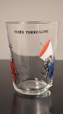 Verre vintage fusée terre lune / mission Appolo spatial