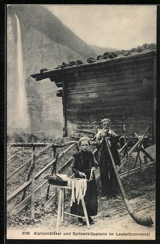 Carte postale souffleur cor - carte,