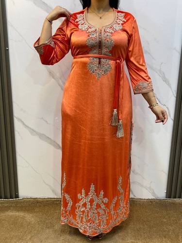 Caftan velours avec broderie - caftan,