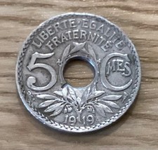 Pièce France 5 centimes LINDAUER 1919