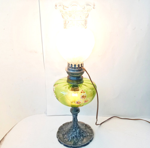 Lampe pétrole art nouveau - lampe,