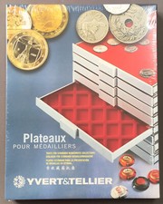 Box monnaies Yvert & Tellier  fond rouge - 99 cases