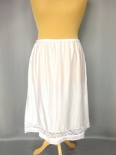 Joli Jupon vintage nylon satiné  dentelle  Taille XL FR48 US16 UK20 EU44