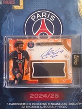 Topps Exhibition Paris PSG Ibrahim Mbaye 19/25 Autograph Relic EX-IM 2024-25