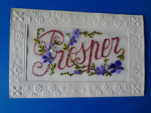 Carte postale fantaisie brodee - postale,