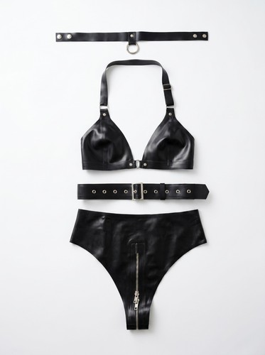 New ensemble lingerie latex - -,