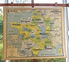 ancien carte scolaire géographie vidal lablache Colin 9 France provinces 1789