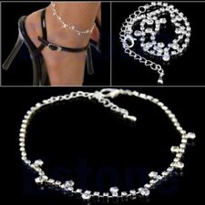chaine de cheville luxe strass Diams bracelet pied taille sexy Diamant A44