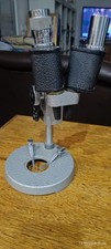 Ancien Microscope Binoculaire Avec 1 X 10