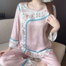 Femme Satin Pyjama Chinois