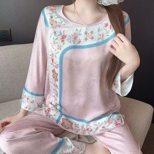 Femme satin pyjama chinois - satin,
