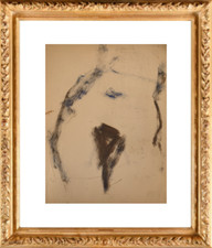 ELISABETH HAHN (1924-2021) Elève de Souverbie L'ORIGINE DU MONDE 1950 (1294)