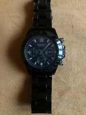 Grandeur OSC031 - montre chronographe metal noir - black chronograph watch