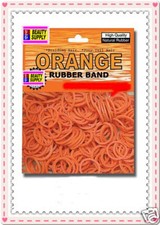 small orange rubber band pony