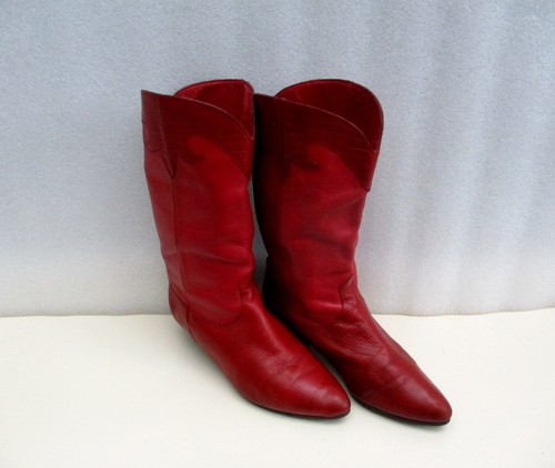 Bottes western vintage - , cuir