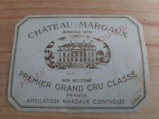 étiquette vin chateau Margaux NM 1er grand cru classé wine label wein etikett