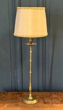 Lampe en bambou et bronze 1960