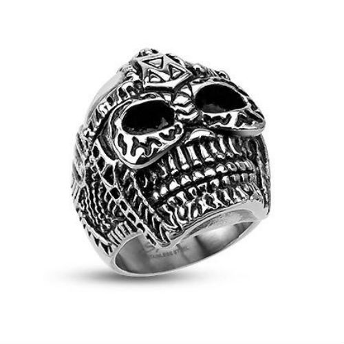 Bague homme acier - homme, crane