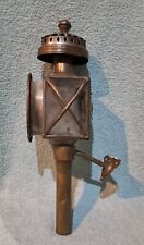 Lanterne de calèche lampe fiacre 1900/1920 Avec Mèche décoration cuivre ancienne
