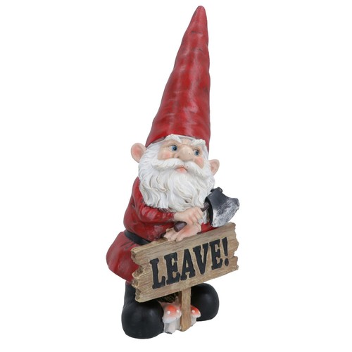 Figurine gnome avec signe - , de