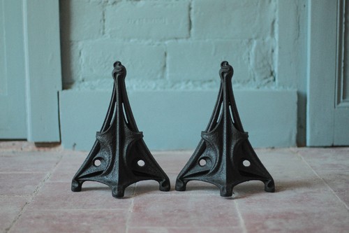 Paire chenets art nouveau - chenets,
