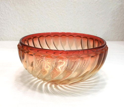 Coupe cristal rouge signé - coupe, en