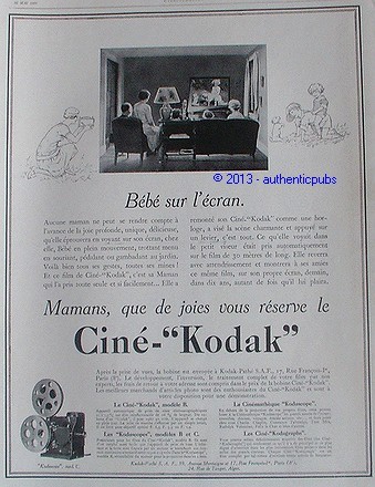 Publicite cine kodak camera - publicite,