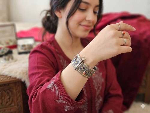 Bracelet argent massif - argent, et