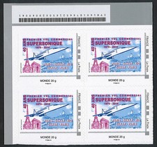 CO-RET58B4 BLOC 4 personnalisé France 40 ANS 1° VOL CONCORDE PARIS RIO 1976 2016