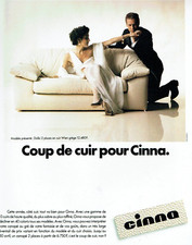 Publicité Advertising 0624  1986   Cinna   canapé  cuir   meubles