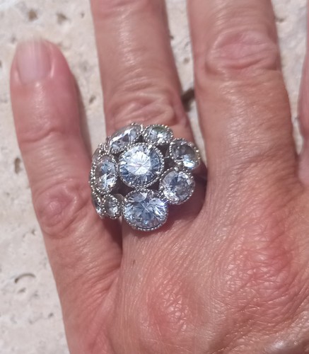 Splendide bague fleur argent - fleur,