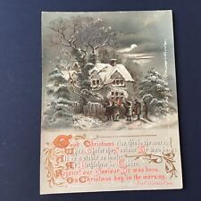 Christmas Card Last 19thC Carte Noël Ancienne Fin XIXè