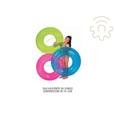 INTEX 59260 Ceinture de Sauvetage Bouée Gonflable Transparent Mer Piscine Ø