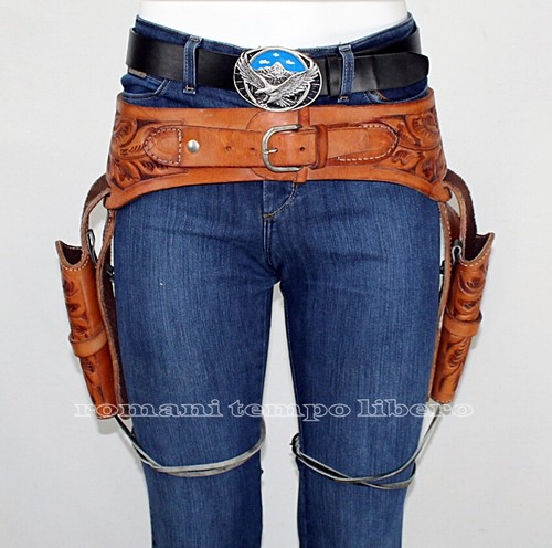 Ceinture cuir tricoté western - tricoté,