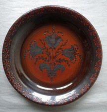 Enorme plat (44cm) en terre