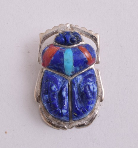Pendentif argent scarabée - en,