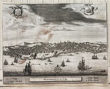 GRAVURE Vue de LISBONNE du