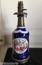 Belle lampe XIXéme porcelaine PARIS Bayeux Valentine 