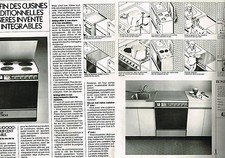 PUBLICITE  1974  ROSIERES 10000  cuisine équipée gazinière intégrable ( 2 pages)