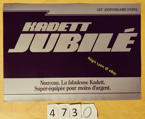 Opel kadett jubile - kadett, série