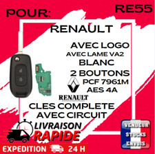 Télécommande compatible Renault Clio 3, Modus, Twingo 2 PCF7961 4A VA2 logo